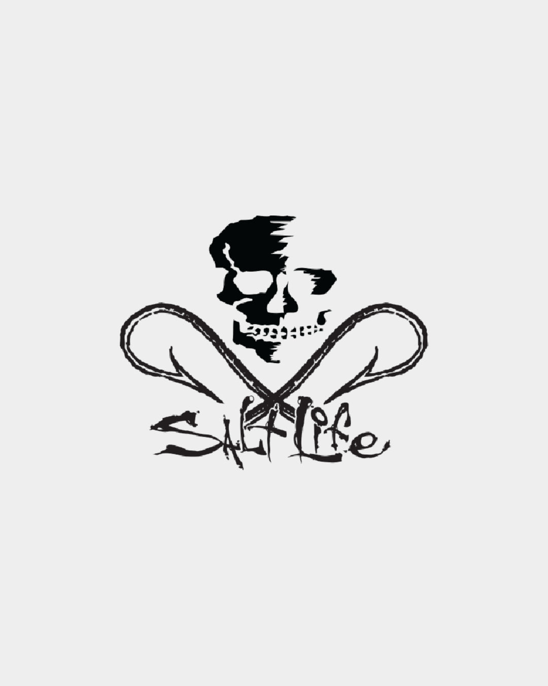 Hooked Skull Medium Decal