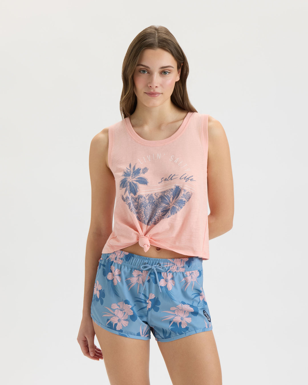 Women’s Tropical Bliss Tie Front Tank Top