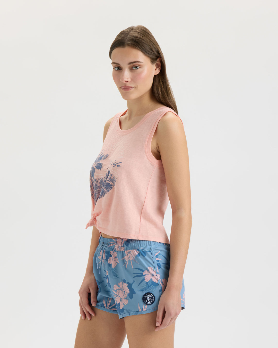 Women’s Tropical Bliss Tie Front Tank Top