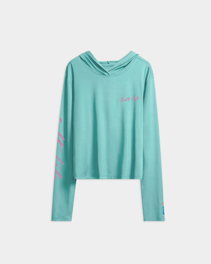 Women's Hibiscus Long Sleeve SLX Performance Hoodie
