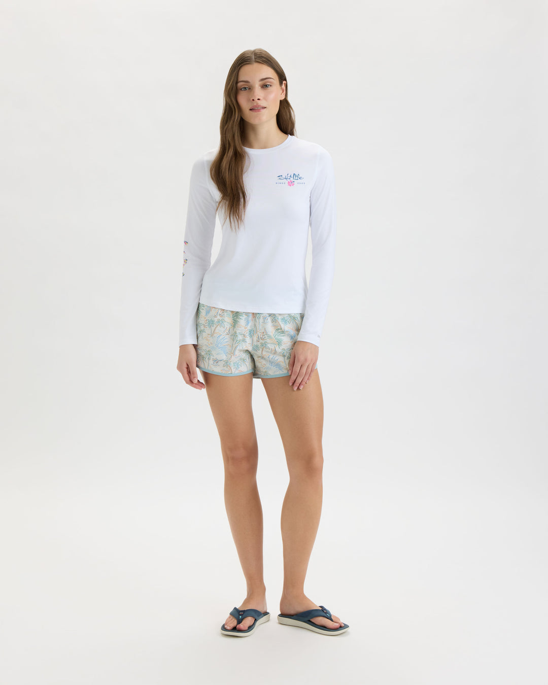 Women’s Hollywood Hibiscus Badge Performance Long Sleeve