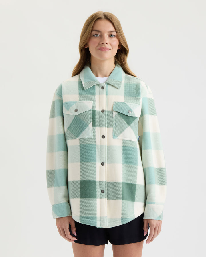 Women’s Seafoam Sherpa Shacket