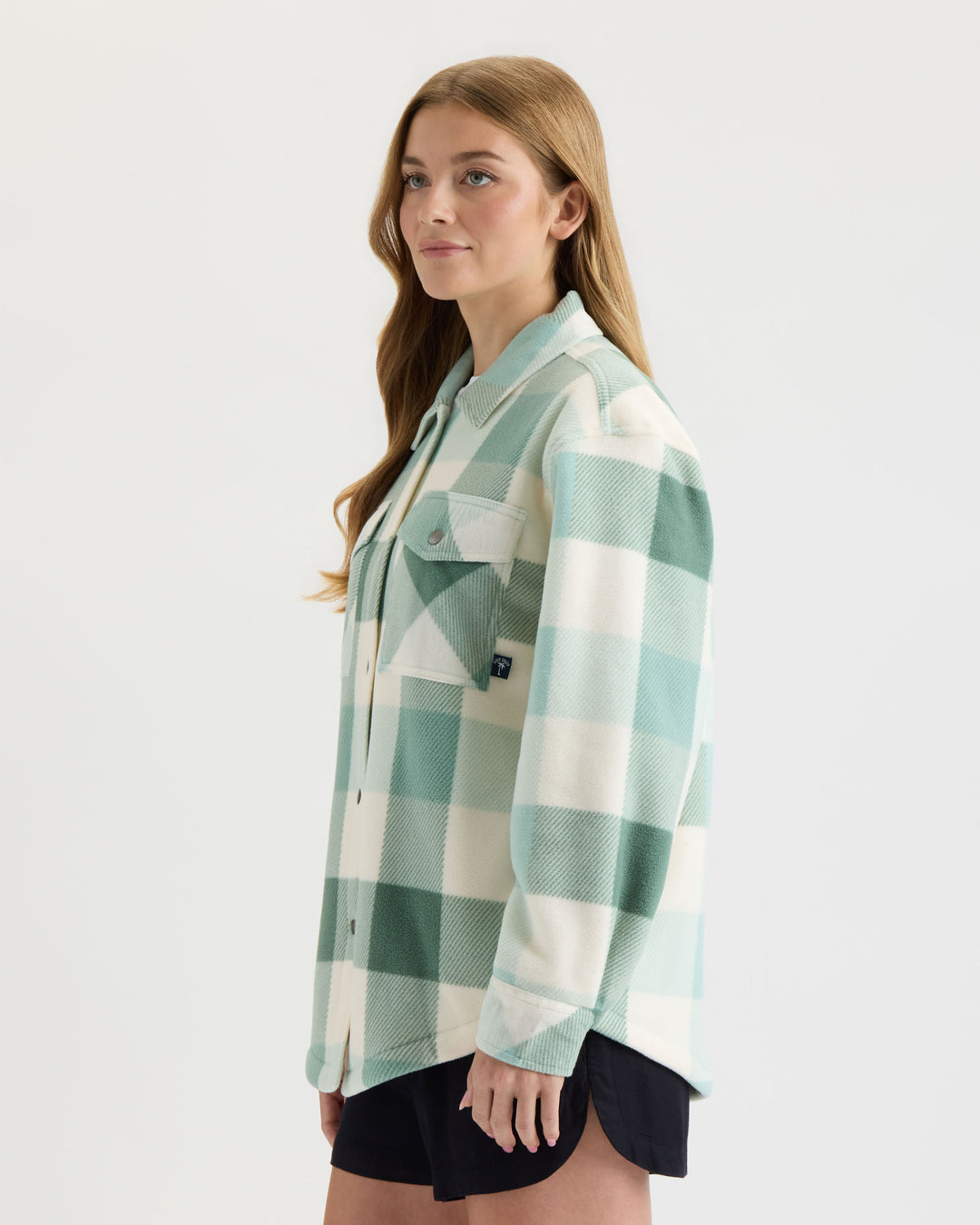 Women’s Seafoam Sherpa Shacket