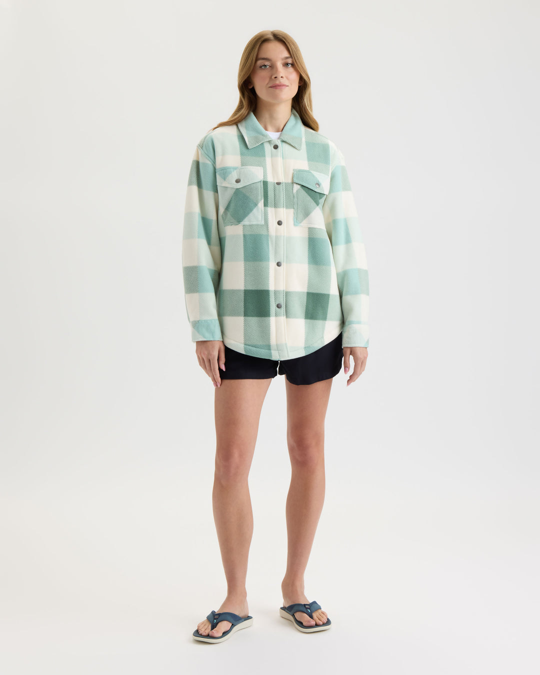 Women’s Seafoam Sherpa Shacket