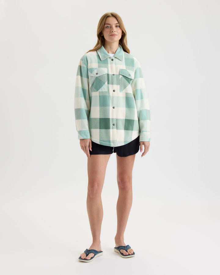 Women’s Seafoam Sherpa Shacket