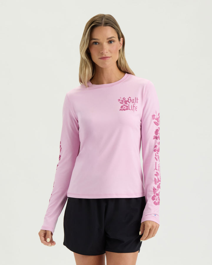 Women’s Gothic Hibiscus SLX Performance Long Sleeve Tee