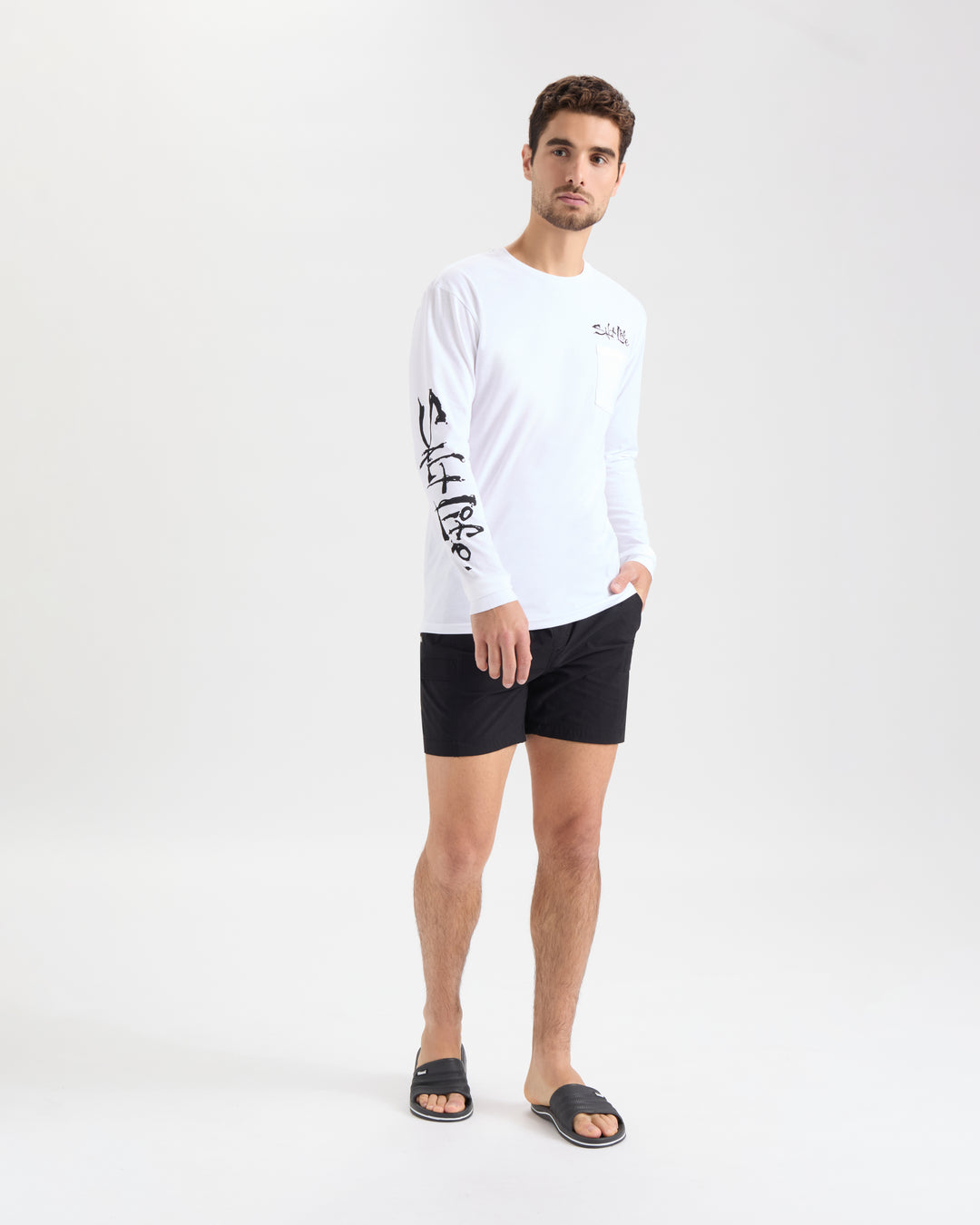 Men's Hook Line and Sinker Fade Long Sleeve Shirt