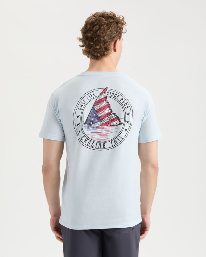 Men's Redfish Stars and Stripe Short Sleeve Tee