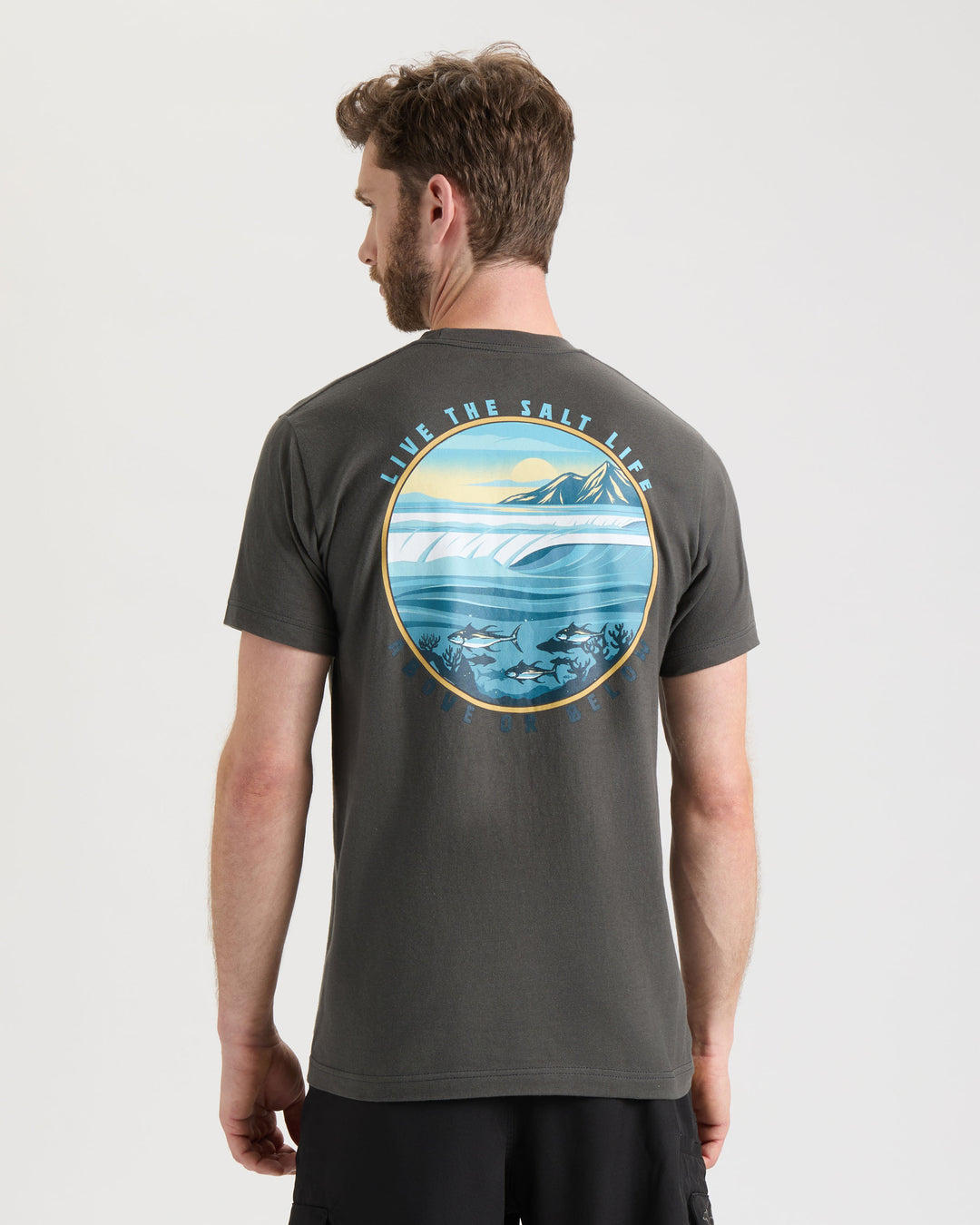 Men's Line Above or Below Short Sleeve Tee