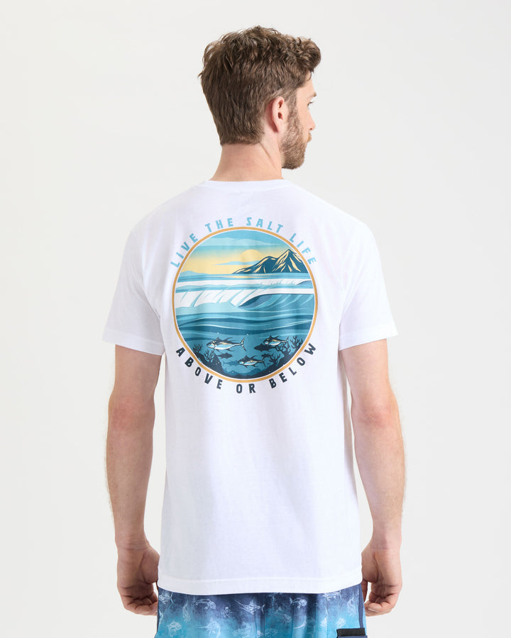 Men's Line Above or Below Short Sleeve Tee