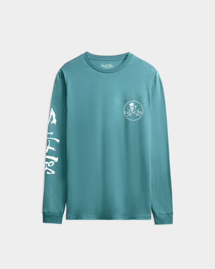 Men's Skull and Poles Long Sleeve Tee