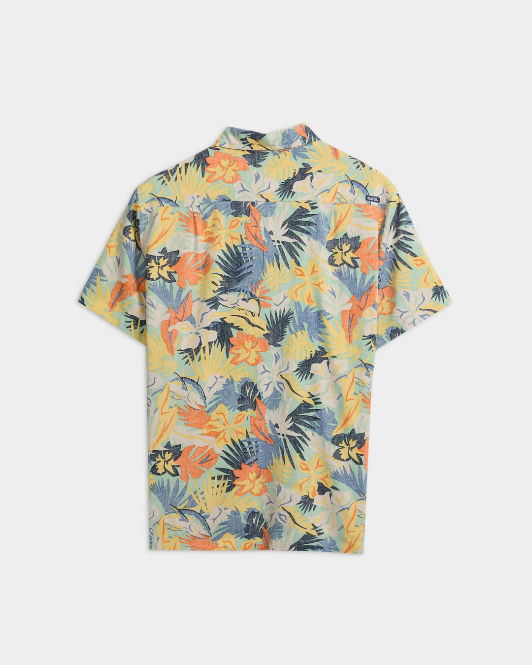 Men's Retro Tropical Tuna Woven Short Sleeve Shirt