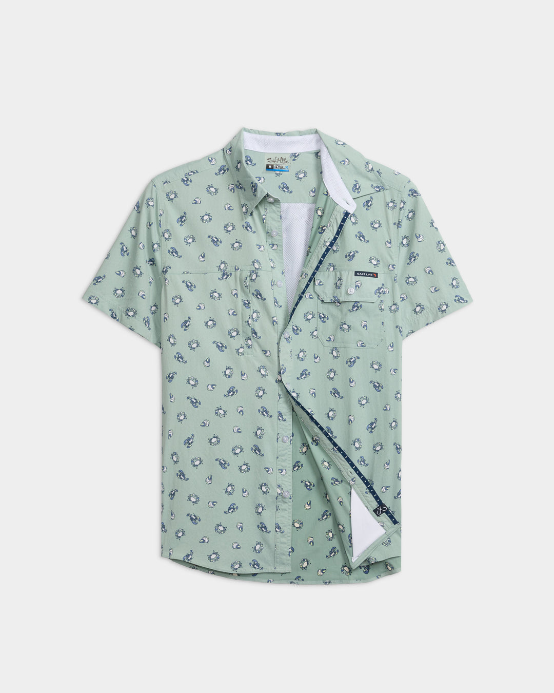 Men's Crustacean Life Woven Short Sleeve Shirt