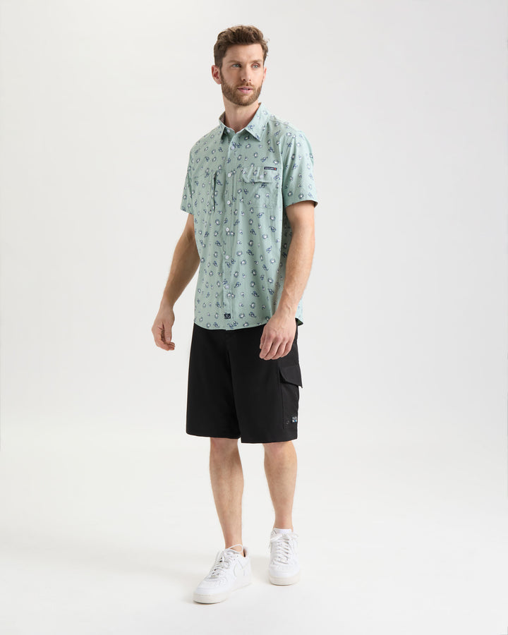 Men's Crustacean Life Woven Short Sleeve Shirt