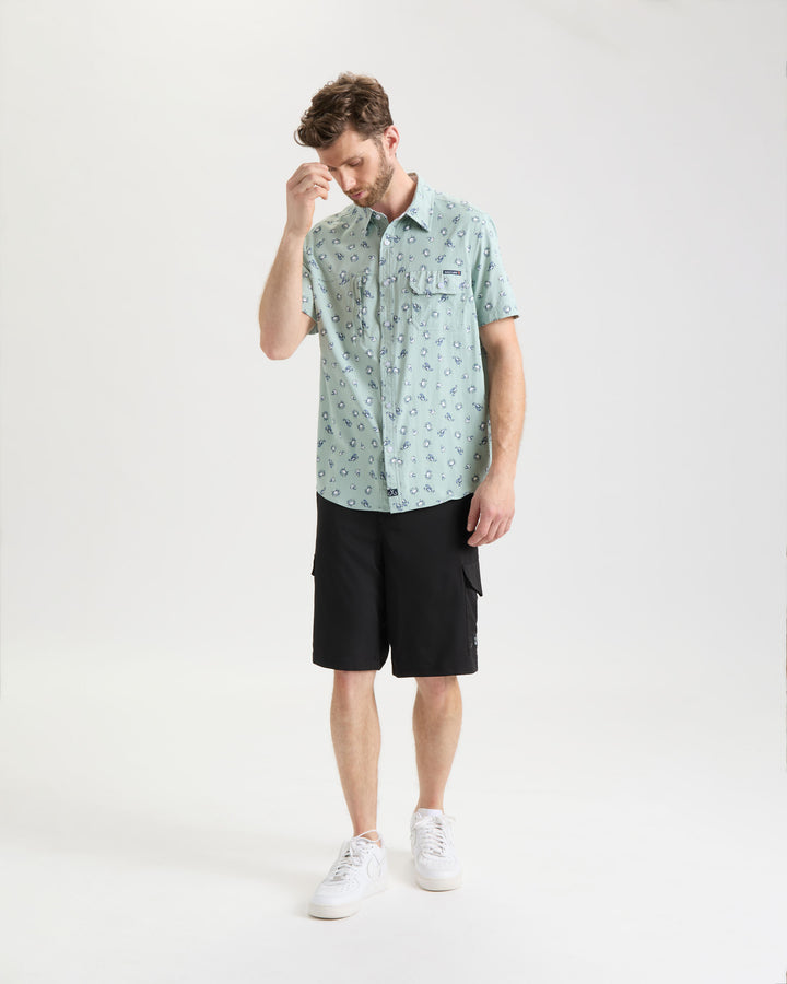Men's Crustacean Life Woven Short Sleeve Shirt
