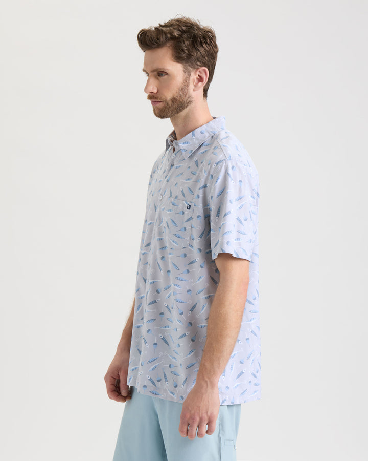 Men's Tempting Tackle Woven Short Sleeve Shirt