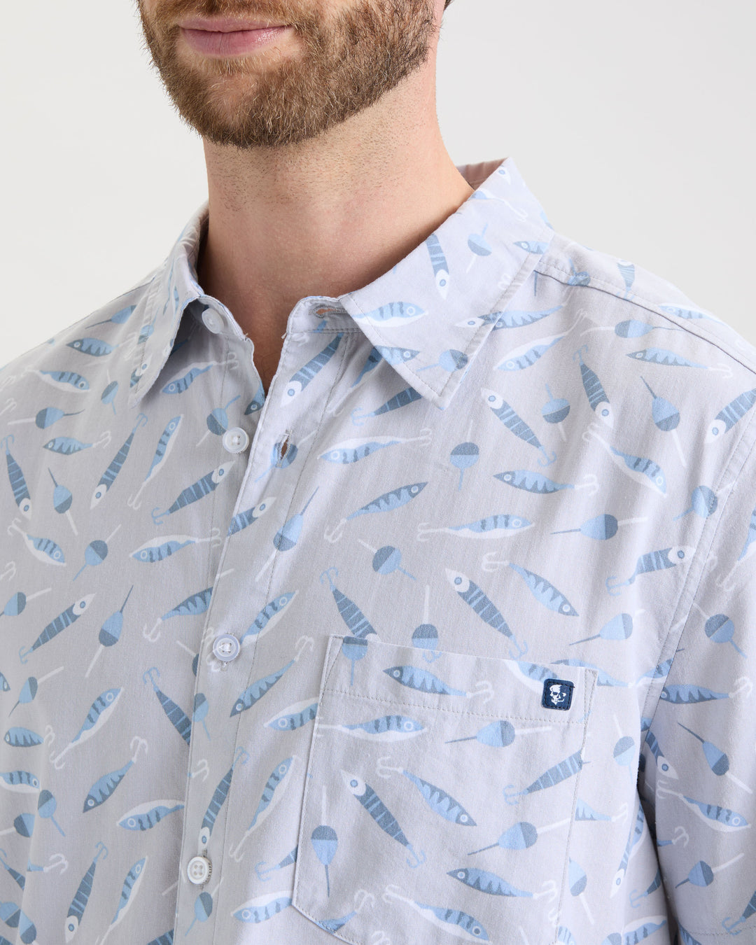 Men's Tempting Tackle Woven Short Sleeve Shirt