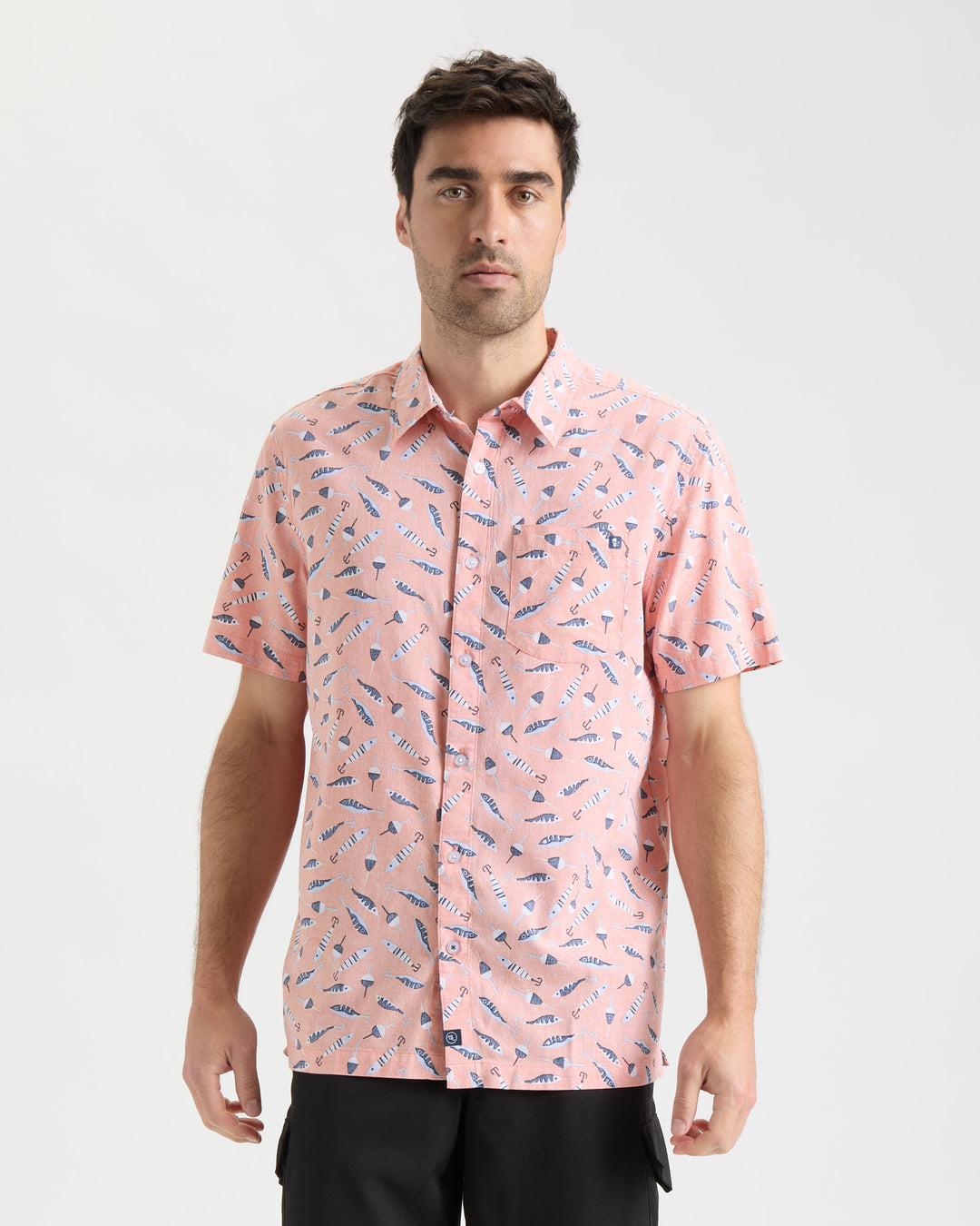 Men's Tempting Tackle Woven Short Sleeve Shirt