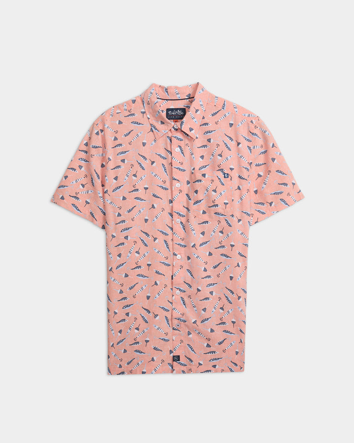 Men's Tempting Tackle Woven Short Sleeve Shirt