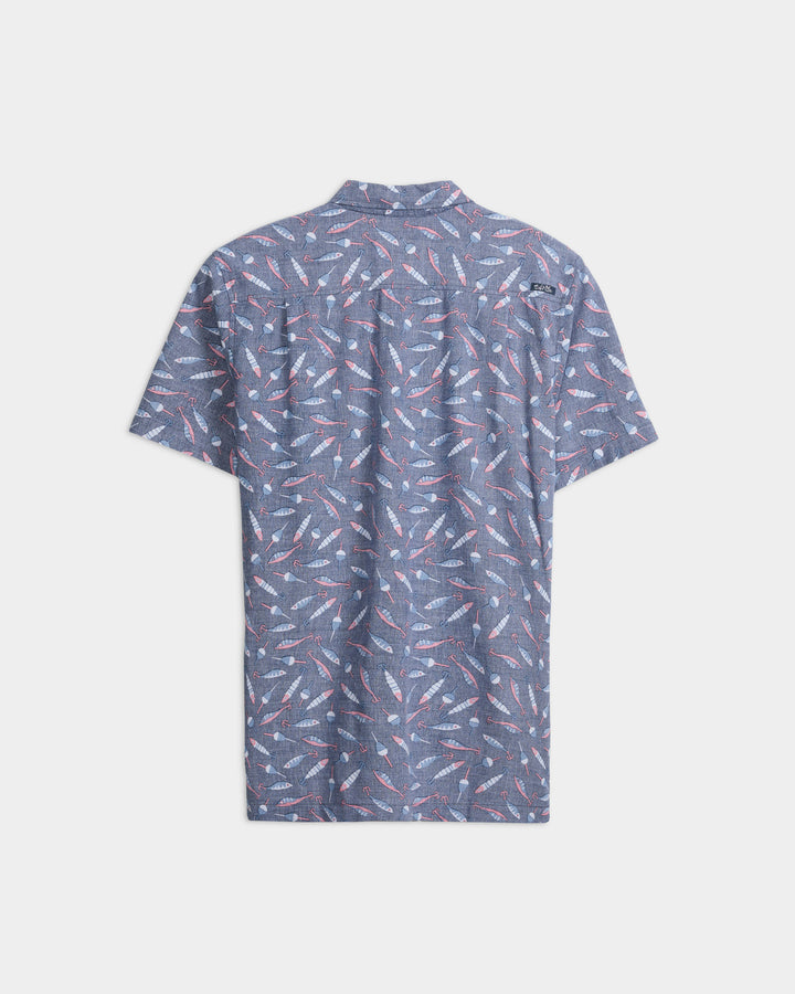 Men's Tempting Tackle Woven Short Sleeve Shirt