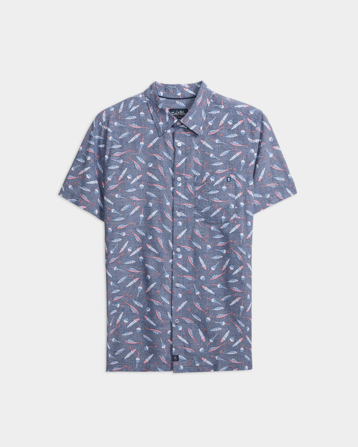 Men's Tempting Tackle Woven Short Sleeve Shirt