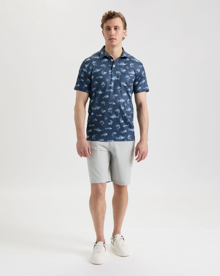 Men's Fish N' Bones Americana SLX Performance Polo