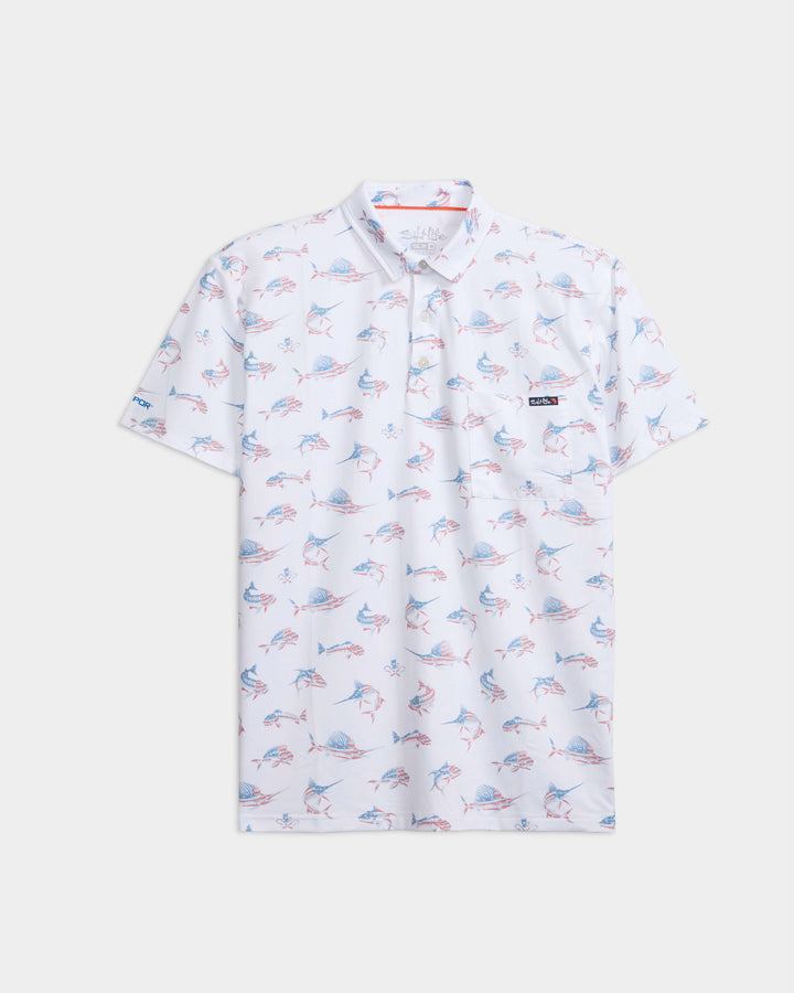 Men's Fish N' Bones Americana SLX Performance Polo