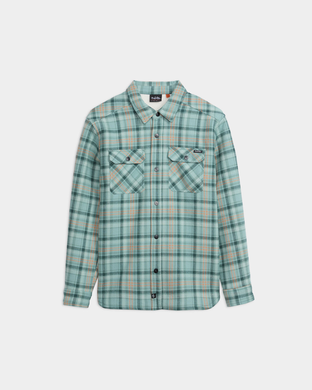 Men's Dockside Flannel Sherpa Bonded Shacket teal