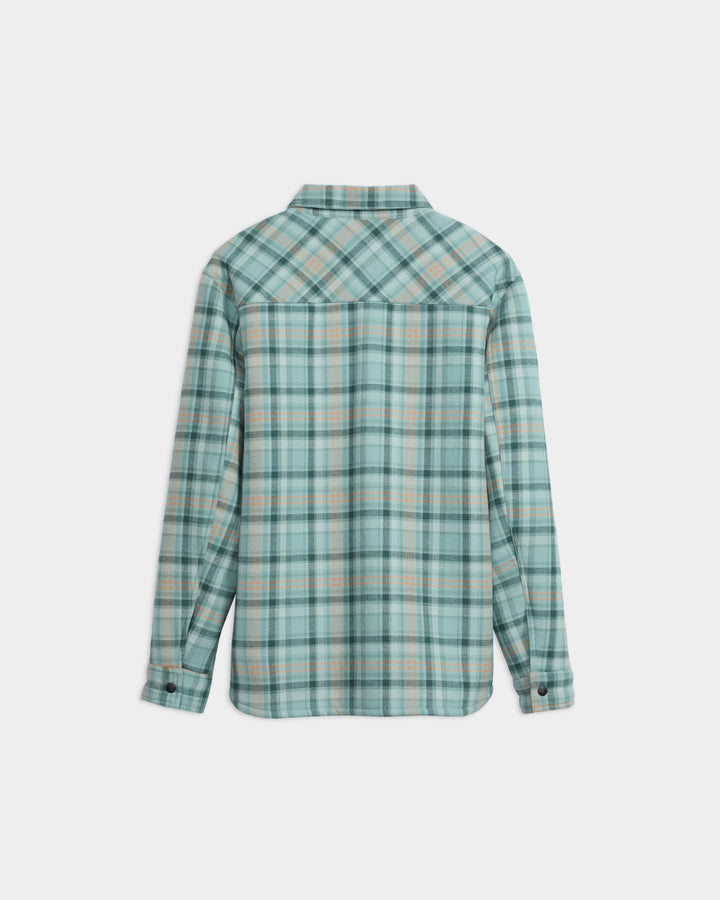 Men's Dockside Flannel Sherpa Bonded Shacket teal