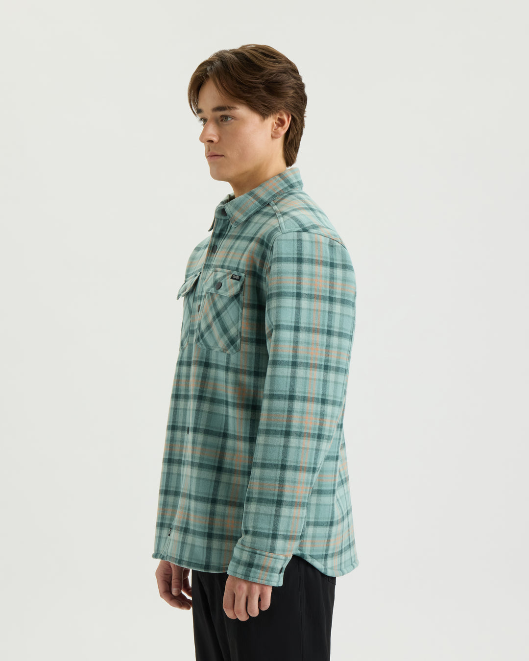 Men's Dockside Flannel Sherpa Bonded Shacket teal