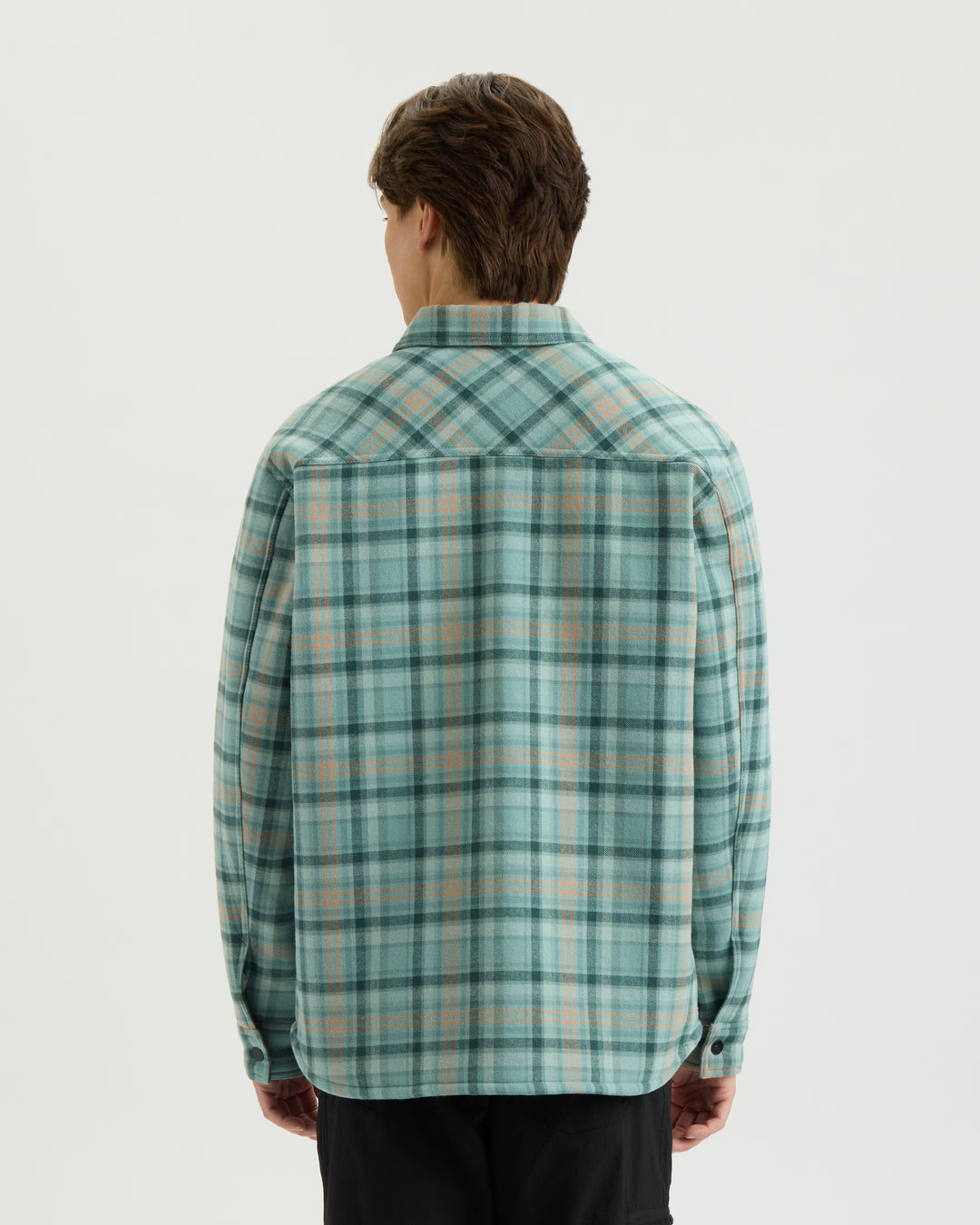 Men's Dockside Flannel Sherpa Bonded Shacket teal