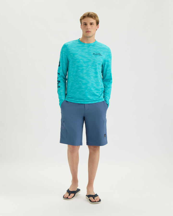 Men's Marline Drift LS SLX AOP Perforated Tee