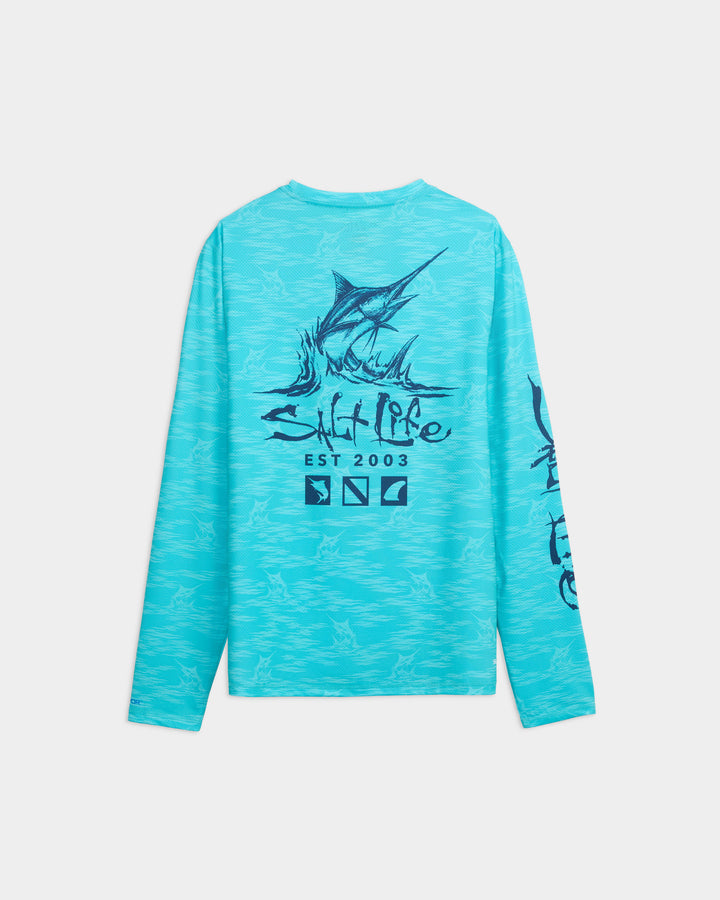 Men's Marline Drift LS SLX AOP Perforated Tee