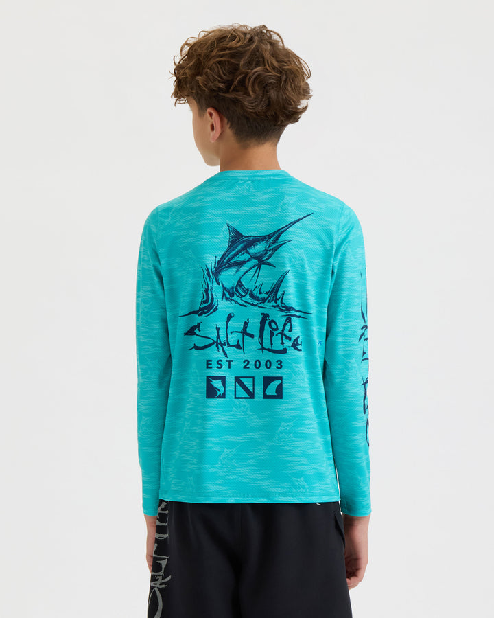 Youth Marlin Drift SLX Performance Long Sleeve Tee